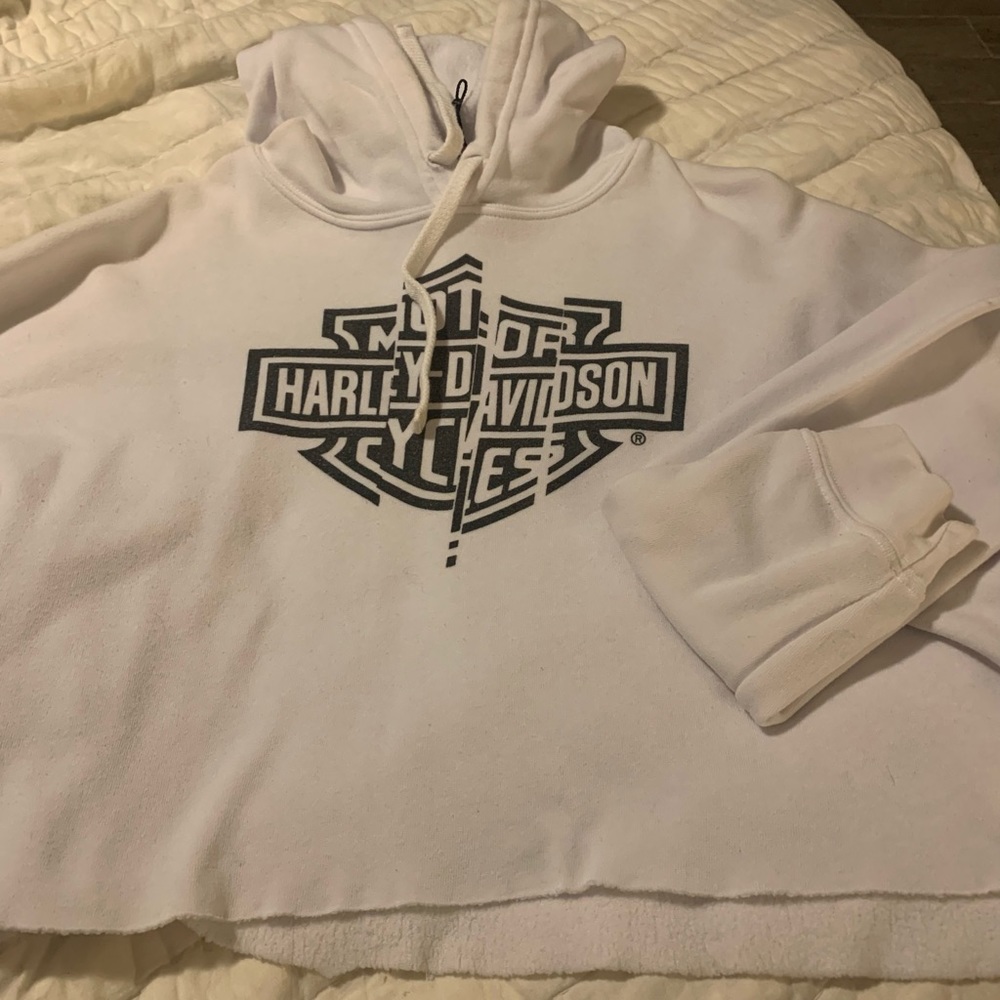 Harley Davidson Cropped Hoodie